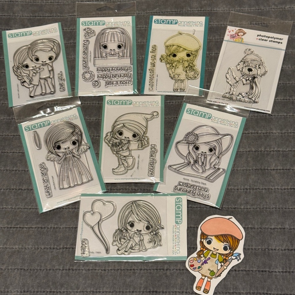 Stamp Anniething Character Stamp Set - Lot of 8